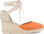MANEBI Espadrilles Dames R08wl Maat: 38 Materiaal: Suède Kleur: Oranje - Thumbnail 1