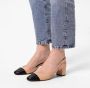 Manfield Dames PRE ORDER Beige leren slingback pumps - Thumbnail 2