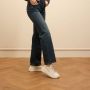 Manfield Dames Beige leren sneakers - Thumbnail 1