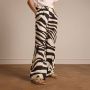 Manfield Dames Beige raffia slippers met glittersteentjes - Thumbnail 2