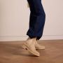 Manfield Dames Beige suède chelsea boots - Thumbnail 2