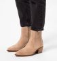 Manfield Dames Beige suède cowboylaarzen - Thumbnail 2