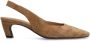 Manfield Dames Beige suède croco slingbacks - Thumbnail 2