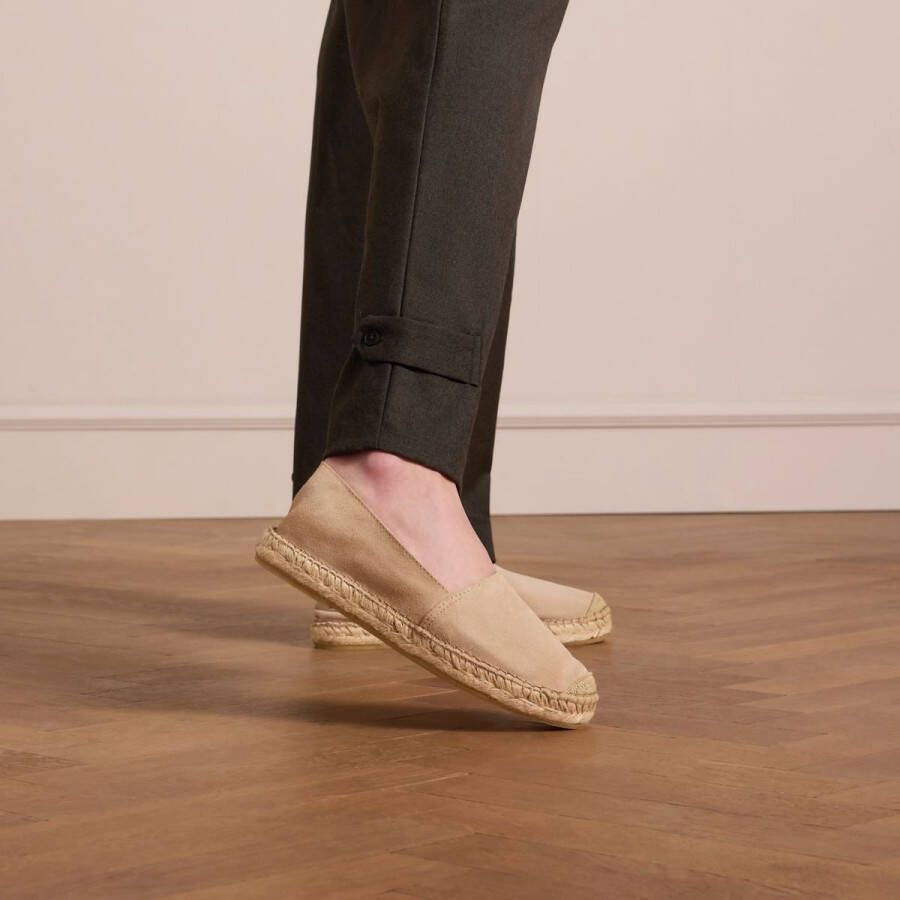 Manfield Dames Beige suède espadrilles