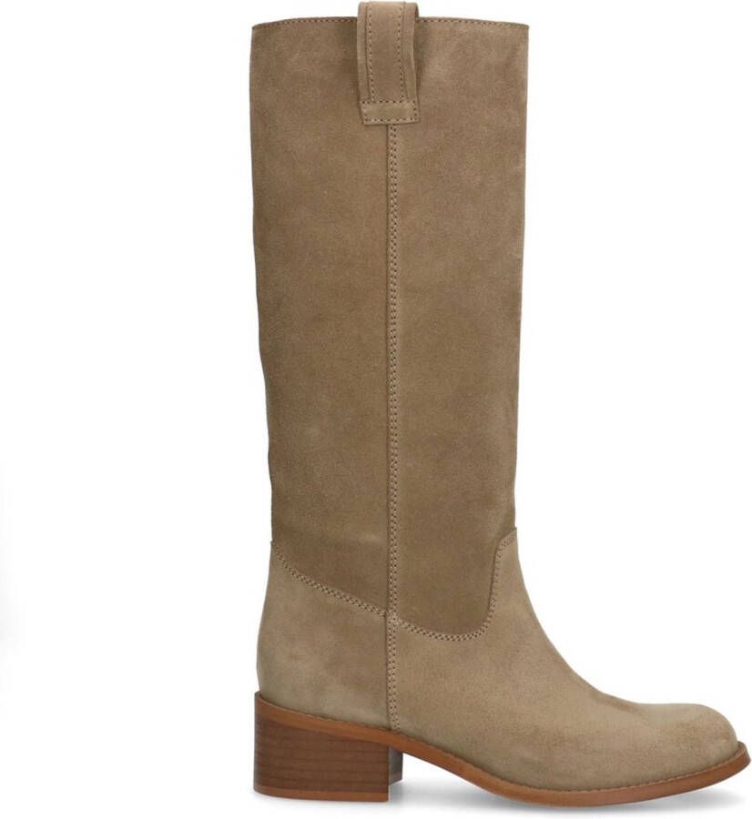 Manfield Dames Beige suède laars
