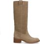 Manfield Dames Beige suède laars - Thumbnail 2