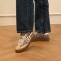 Manfield Dames Beige suède leopard sneakers - Thumbnail 3