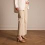 Manfield Dames Beige suède sandalen met hak - Thumbnail 2