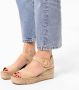 Manfield Dames Beige suède sleehakken - Thumbnail 3