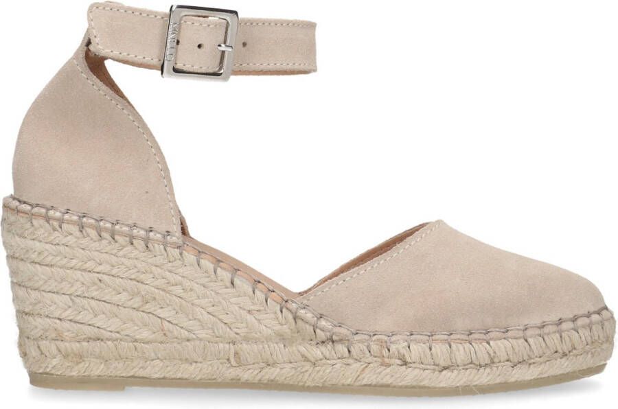 Manfield Dames Beige suède sleehakken
