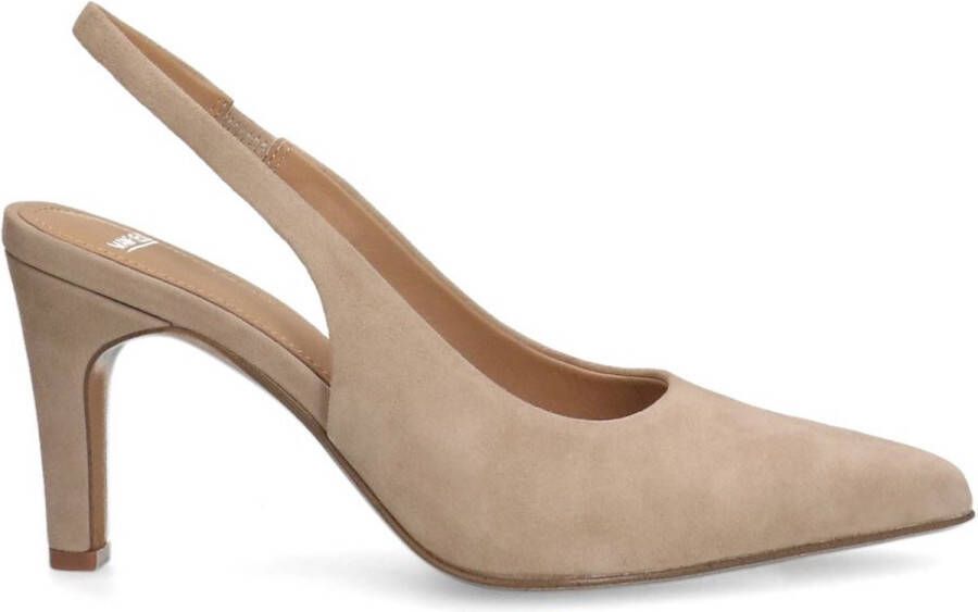 Manfield Dames Beige suède slingbacks