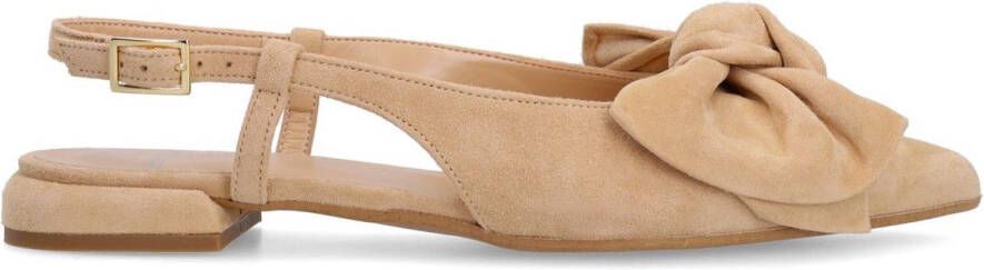 Manfield suède slingback loafers beige - Foto 2
