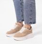 Manfield Dames Beige suède sneakers - Thumbnail 1