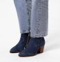 Manfield Dames Blauwe denim enkellaarsjes met hak - Thumbnail 2