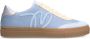 Manfield Dames Blauwe leren sneakers - Thumbnail 1