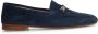 Manfield Dames Blauwe suède loafers - Thumbnail 6