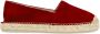 Manfield Dames Bordeaux rode suède espadrilles - Thumbnail 2