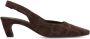 Manfield Dames Bruin bedrukte suède slingbacks - Thumbnail 6