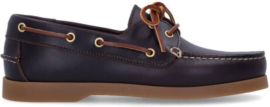 Manfield Dames Bruine leren bootschoentjes