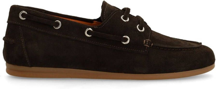 Manfield Dames Bruine suède bootschoenen
