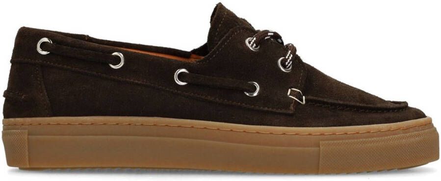 Manfield Dames Bruine suède bootschoenen