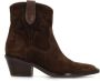 Manfield Dames Bruine suède cowboy laarsjes - Thumbnail 1