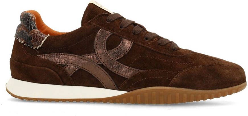 Manfield Dames Bruine suède sneakers
