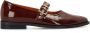 Manfield Dames Burgundy lakleren loafers - Thumbnail 2