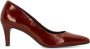 Manfield Dames Burgundy lakleren pumps - Thumbnail 2