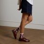 Manfield Dames Burgundy lakleren loafers - Thumbnail 2