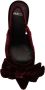 Manfield Dames Burgundy velours slingback pumps - Thumbnail 1