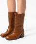 Manfield Dames Cognac leren laarsjes - Thumbnail 2