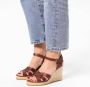 Manfield Dames Cognac leren sleehakken - Thumbnail 2