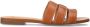 Manfield Dames Cognac leren slippers - Thumbnail 2