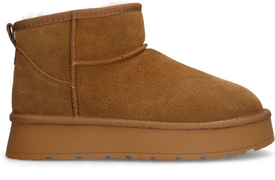 Manfield Dames Cognac suède snowboots