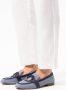Manfield Dames Denim loafers met goudkleurig detail - Thumbnail 6