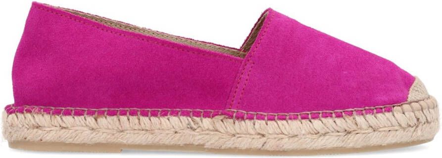 Manfield Dames Donker roze suède espadrilles