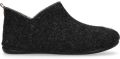 Manfield Dames Donkergrijze pantoffels - Grijs
