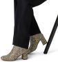Manfield Dames Gouden glitter enkellaarsjes met hak - Thumbnail 2