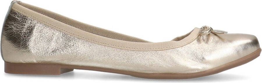 Manfield Dames Gouden leren ballerina's - Foto 2