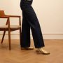 Manfield Dames Gouden leren cowboylaarsjes - Thumbnail 2