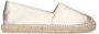 Manfield Dames Goudkleurige leren espadrilles - Thumbnail 2