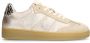 Manfield Dames Gouden leren sneakers met zebra details - Thumbnail 1