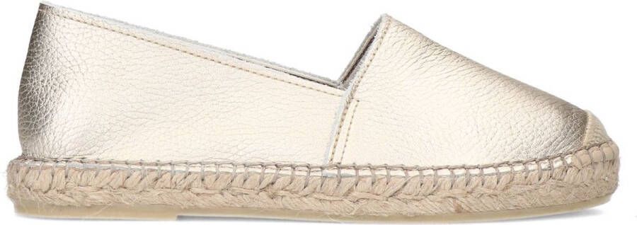 Manfield Dames Goudkleurige leren espadrilles - Foto 2