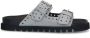 Manfield Dames Grijze suède slippers met studs - Thumbnail 2