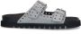 Manfield Dames Grijze suède slippers met studs - Thumbnail 6