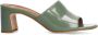 Manfield Dames Groene lakleren sandalen met hak - Thumbnail 2