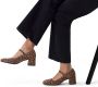 Manfield suède pumps met panterprint beige bruin - Thumbnail 2
