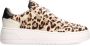 Manfield Dames Leopard sneakers met ponyhair - Thumbnail 3