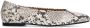 Manfield leren loafers met slangenprint grijs - Thumbnail 2